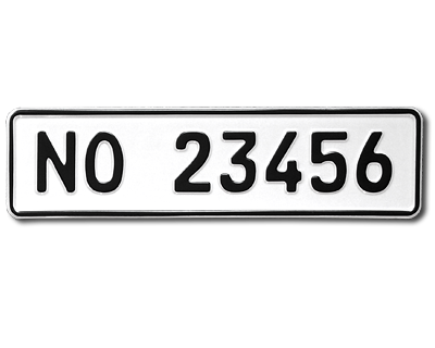 05. Norwegian CAR plate smaller size 340 x 90 mm without flag